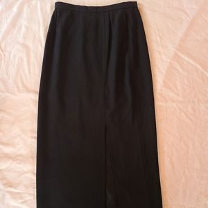 A.J. Bari Black long pencil skirt with slit - size 12